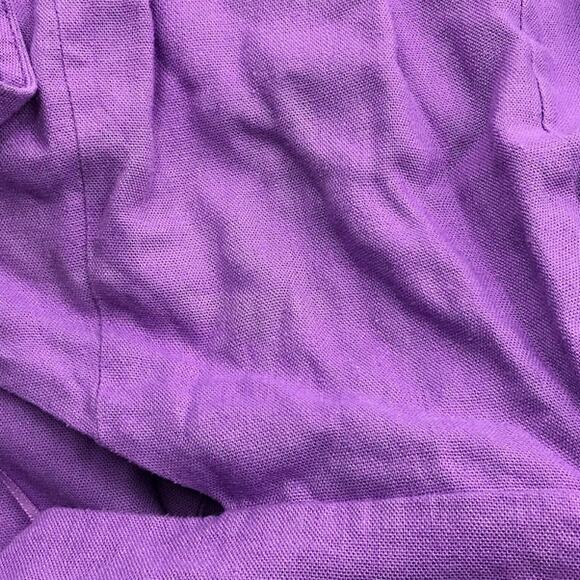 Louna Lavender Backless Jumpsuit S Halter Open Back Wide Leg Linen Blend Hi-Rise - Picture 6 of 6